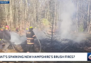 Firefighters battled brush fires in two New Hampshire towns