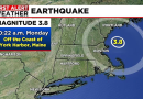 A 3.8-magnitude earthquake centered near the Maine coast