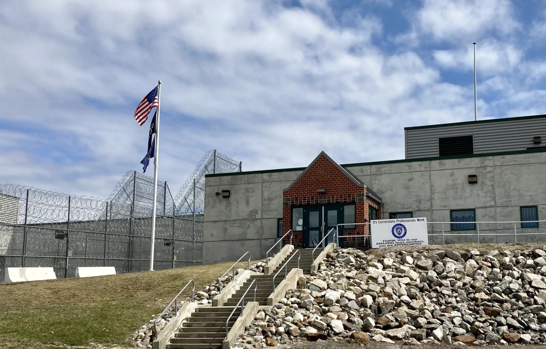 Entrance to the state prison in Berlin, New Hampshire