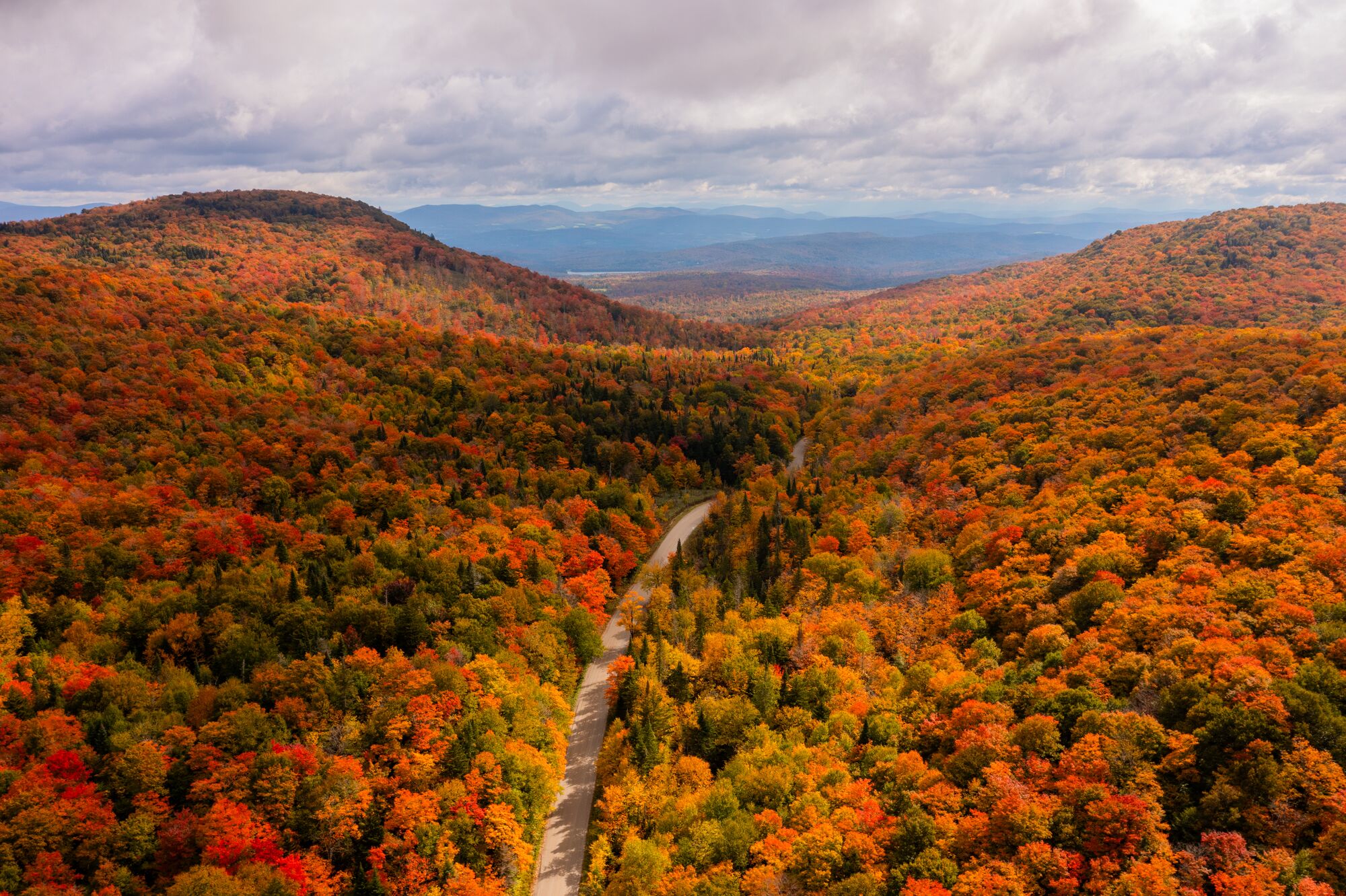 Vermont fall foliage landscape
