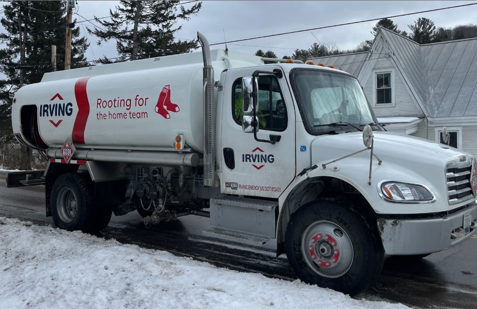 Heating fuel delivery truck in New Hampshire