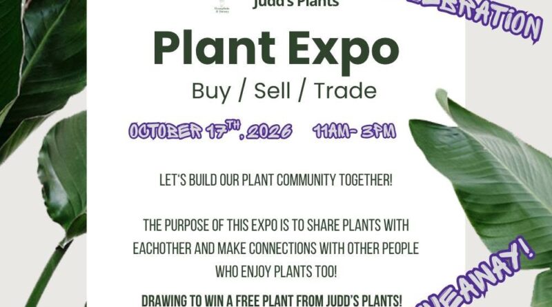 Judd's Plants Plant Expo flyer - Buy / Sell / Trade, October 17th, 2026